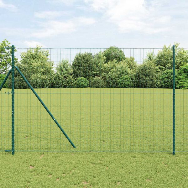 vidaXL Clôture Euro Vert 1.6 x 10 m Fer revêtu de PVC