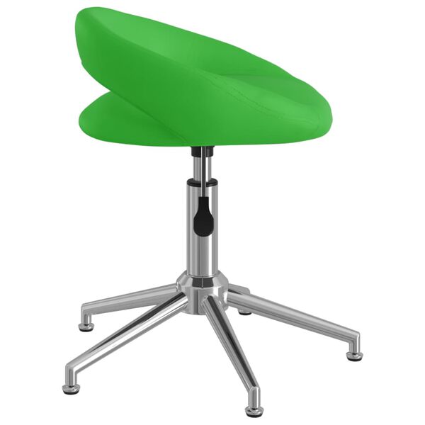 vidaXL Chaise de bureau pivotante Vert Similicuir
