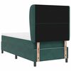 vidaXL Lit &agrave; ressorts avec matelas Vert fonc&eacute; 190 x 90 cm Polyester