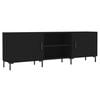 vidaXL Meuble TV noir 150x30x50 cm bois d'ing&eacute;nierie