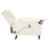 vidaXL Fauteuil de massage inclinable beige microfibre