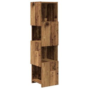 vidaXL Meuble d'angle 25,5x25x102cm Bois d'ing&eacute;nierie Bois ancien