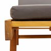 vidaXL Chaise longue avec coussin et table bois d'acacia massif