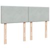 vidaXL Sommier &agrave; lattes de lit et matelas Gris clair 160x200cm Velours