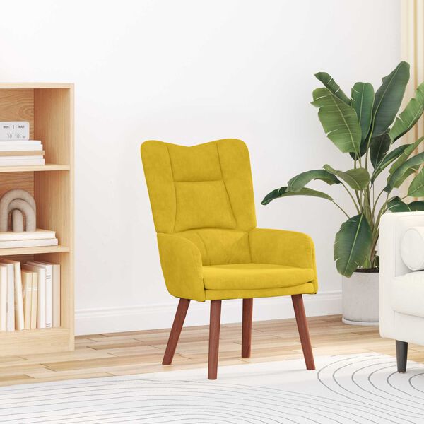 vidaXL fauteuil Jaune 63 x 67 x 94 cm Velours