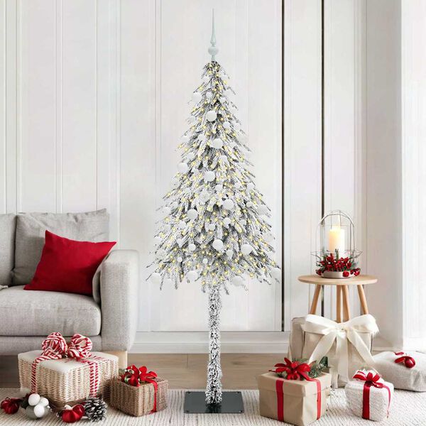vidaXL Sapin de No&euml;l avec 300 LED Blanc 180 cm PE et Acier