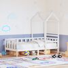 vidaXL Lit de jour avec toit sans matelas blanc 80x200 cm bois massif