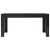 vidaXL Table de salle &agrave; manger Noir brillant 160x80x76 cm Agglom&eacute;r&eacute;
