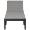 vidaXL Chaise longue avec coussin Plastique Anthracite