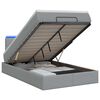vidaXL Lit coffre avec matelas et LED Gris clair 120 x 190 cm Tissu