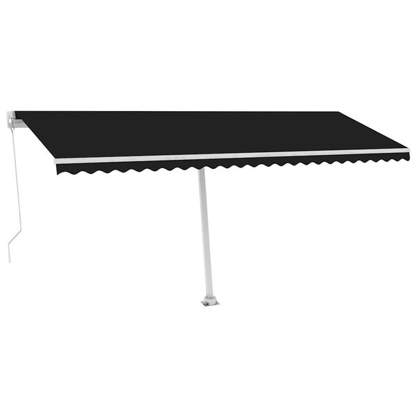 vidaXL Auvent manuel r&eacute;tractable sur pied 500x300 cm Anthracite
