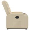 vidaXL Fauteuil inclinable Cr&egrave;me Tissu