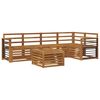vidaXL Ensemble de canap&eacute;s d'ext&eacute;rieur 6 pc Naturel Polyester