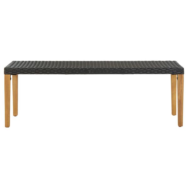 vidaXL Banc de jardin 80 cm Résine tressée Noir