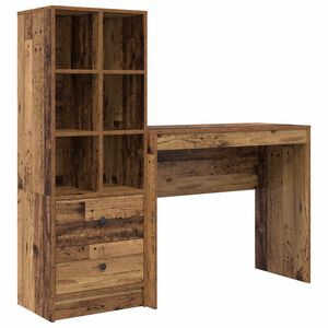 vidaXL Bureau Bois ancien 135,5 x 40 x 127 cm 2 pc