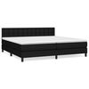 vidaXL Sommier &agrave; lattes de lit avec matelas Noir 200x200 cm Tissu