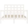 vidaXL Cadre de lit sans matelas blanc bois de pin massif