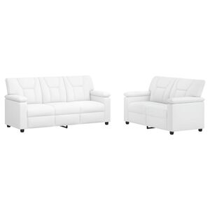 vidaXL Ensemble de Canap&eacute;s 2 pcs Blanc Simili cuir
