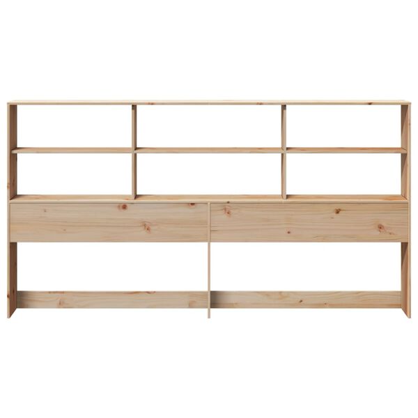 vidaXL T&ecirc;te de lit avec rangement 180 cm bois massif de pin
