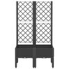 vidaXL Jardini&egrave;re avec treillis noir 80x40x142 cm PP