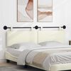 vidaXL T&ecirc;te de lit suspendue Montage mural Uni Cr&egrave;me 170 x 55 x 5 cm
