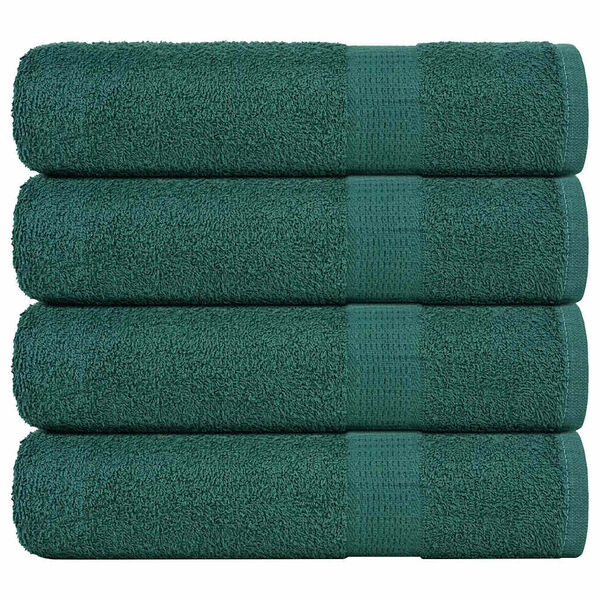 vidaXL Serviettes de douche 4 pcs vert 70x140 cm 360 g/m&sup2; 100% coton
