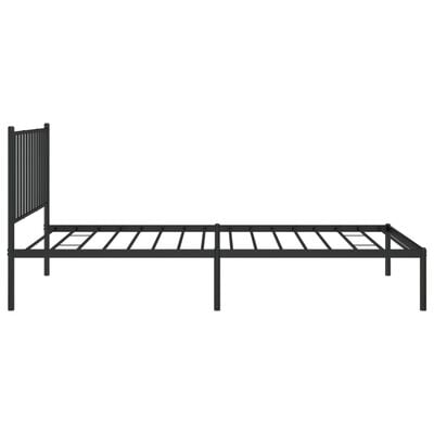 vidaXL Cadre de lit métal sans matelas avec tête de lit noir 100x200cm