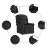 vidaXL Fauteuil inclinable électrique noir brillant similicuir