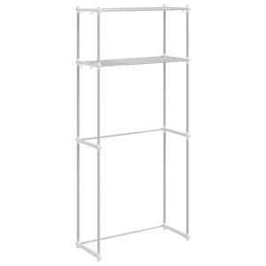 vidaXL &Eacute;tag&egrave;re pour machine &agrave; laver Blanc 70 x 27 x 136 cm Aluminium