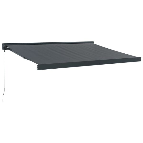 vidaXL Auvent r&eacute;tractable anthracite 3,5x2,5 m tissu et aluminium