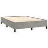 vidaXL Sommier &agrave; lattes de lit et matelas Gris clair 140x200cm Velours