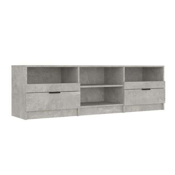 vidaXL Meuble TV Gris b&eacute;ton 150x33,5x45 cm Bois d'ing&eacute;nierie