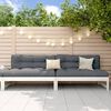 vidaXL Canap&eacute;s centraux de jardin 2pcs blanc 120x80 cm bois pin massif