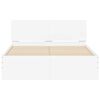 vidaXL Cadre de lit avec LED sans matelas blanc 135x190 cm