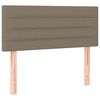 vidaXL Sommier &agrave; lattes de lit avec matelas taupe 120x190 cm tissu