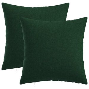vidaXL Housse de coussin 2 pc HEERLEN Vert fonc&eacute; 30 x 30 cm Tissu