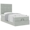 vidaXL Cadre de lit ottoman et matelas gris clair 90x190 cm velours