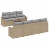 vidaXL Ensemble de Canap&eacute;s 8 pc Beige et gris polyrotin