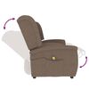 vidaXL Fauteuil de massage inclinable &agrave; 2 places taupe tissu