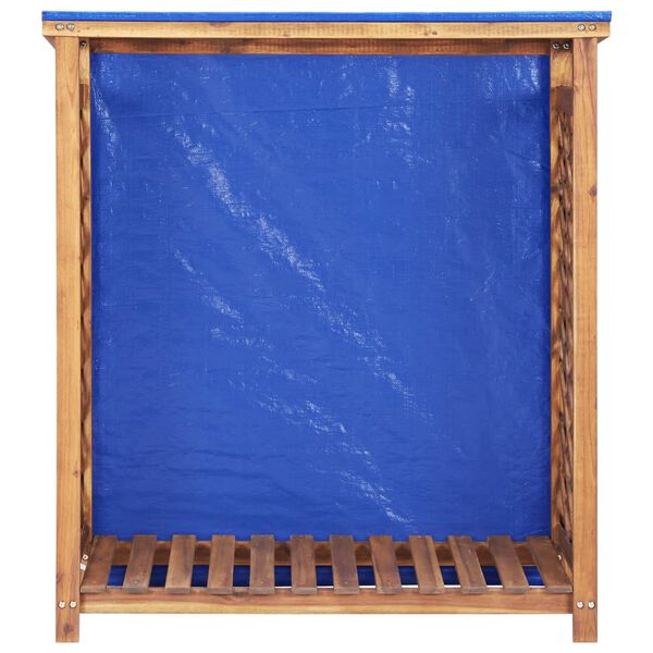 vidaXL Remise à bois de chauffage 105x38x115 cm Bois d'acacia solide