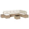 vidaXL Ensemble de canap&eacute; de jardin 8 pc Beige et cr&egrave;me polyrotin