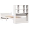 vidaXL Lit biblioth&egrave;que sans matelas blanc 90x190cm bois de pin massif