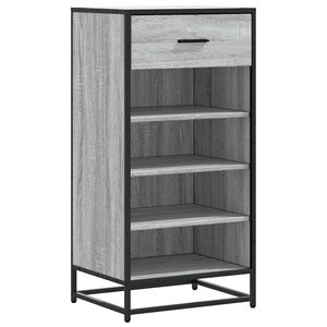 vidaXL &Eacute;tag&egrave;re &agrave; chaussures sonoma gris 48x38x97,5 cm bois ing&eacute;nierie