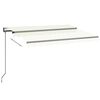 vidaXL Auvent automatique avec capteur de vent et LED 350x250 cm Cr&egrave;me