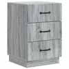 vidaXL Cabinet de chevet avec tiroir Sonoma gris 43 x 41 x 63,5 cm