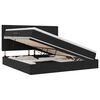 vidaXL Lit avec rangement et LED Noir 200 x 200 cm Velours