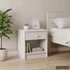 vidaXL Table de chevet Blanc 35x30x40 cm Bois de pin massif