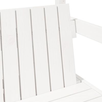 vidaXL Banc avec toit blanc 117,5x70x176,5 cm bois de pin massif