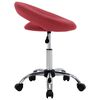 vidaXL Chaise de travail roulante Rouge bordeaux Similicuir