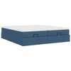 VidaXL Cadre de lit ottoman avec matelas bleu 160x200 cm tissu